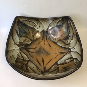 POTTERS BROWN X-Large Art Artist Signed Potters Brown Edom TX Art Studio Pottery